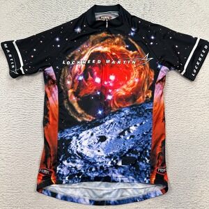 Lockheed Martin Cycling Jersey Size Medium Bike Tour Space Galaxy (STAIN)